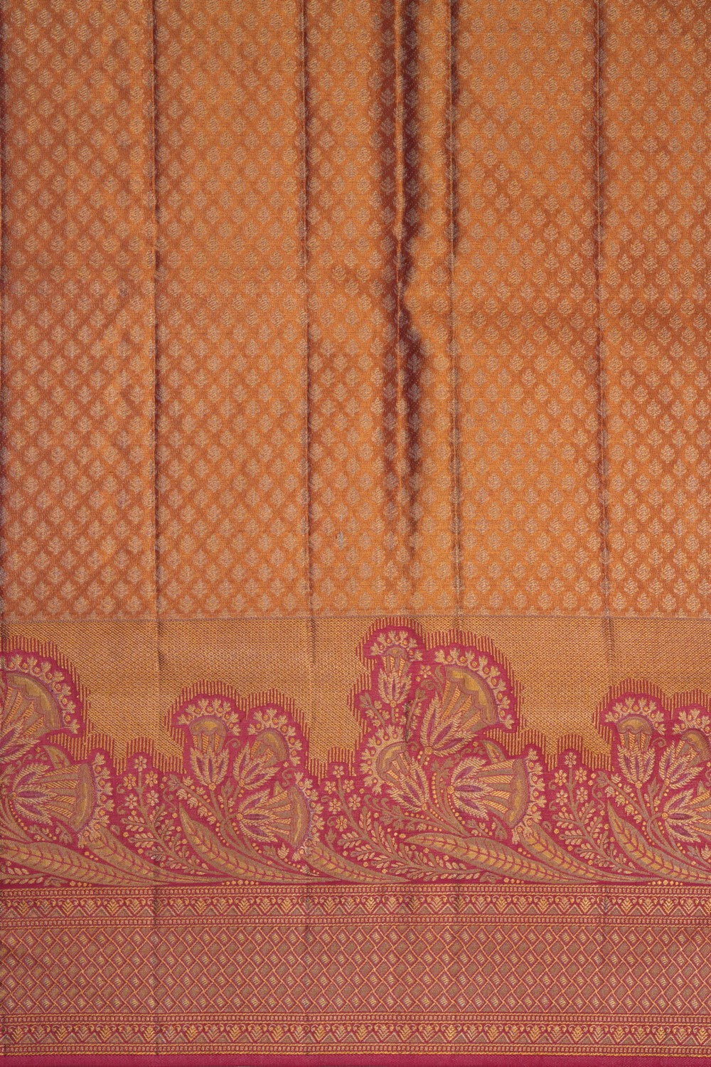 Image of Kanchipattu Tissue Brocade Gold Saree
